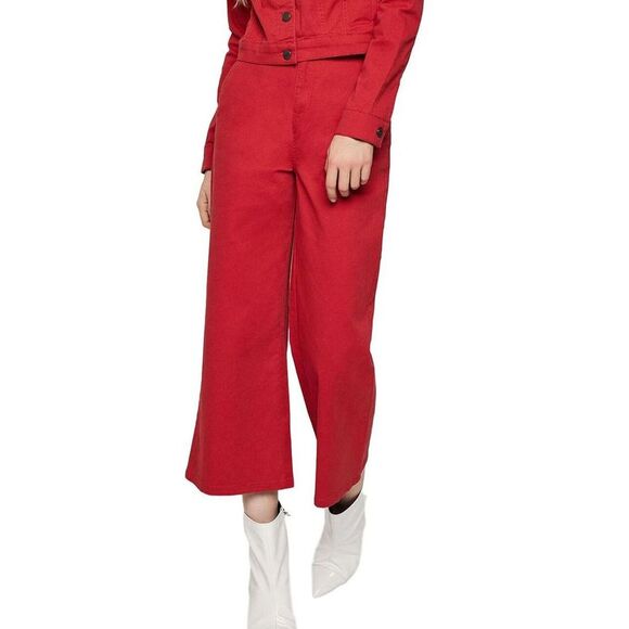 BCBGeneration American Red Embroidered Crop Pant